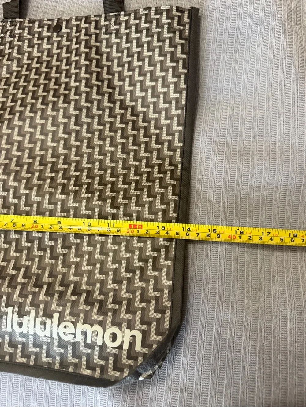 lululemon athletica Brown Geometric Duffel Tote new